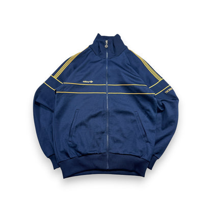 80s 西ドイツ製 アディダス adidas トラックジャケット TECHNO ネイビー L ad-u-2505-066