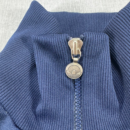 80s 西ドイツ製 アディダス adidas トラックジャケット TECHNO ネイビー L ad-u-2505-066