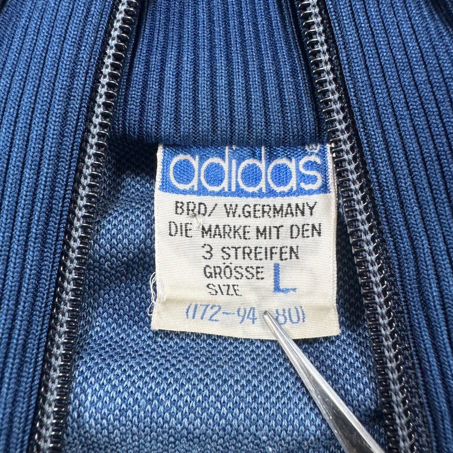 70s 80s 西ドイツ製 アディダス adidas トラックジャケット ネイビー L ad-u-2505-064