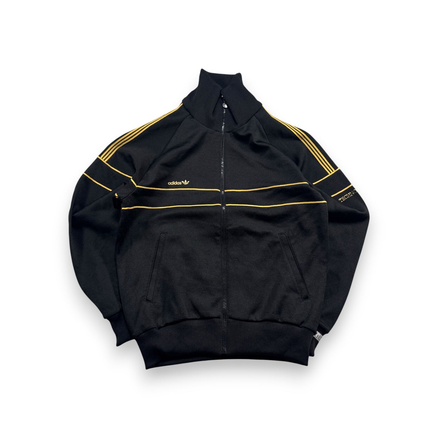 70s アディダス adidas トラックジャケット 黒 ゴールド  S ad-u-2505-062