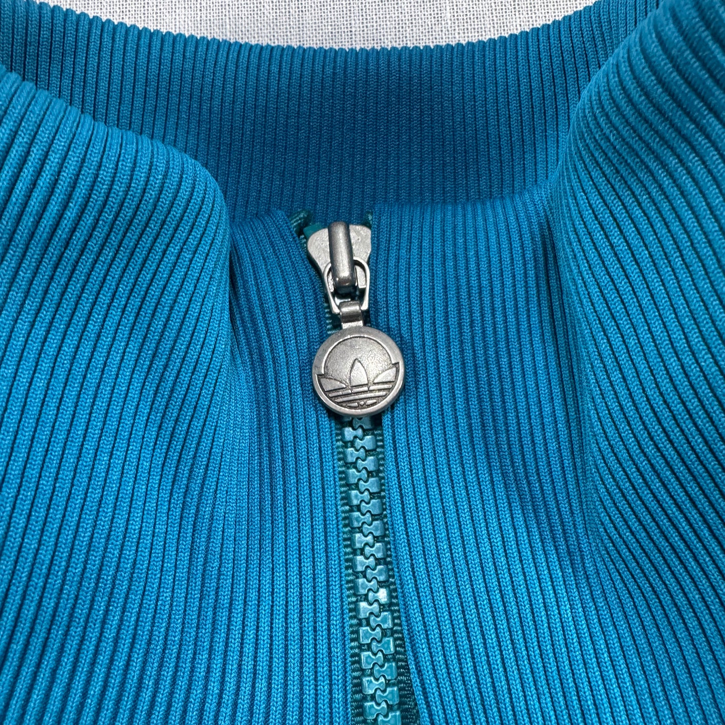 80s アディダス adidas トラックジャケット ターコイズ イエロー L 西ドイツ製 ad-u-2505-060