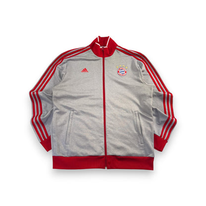 adidas アディダス FCバイエルン トラックジャケット グレー 赤 XL ad-u-2505-055