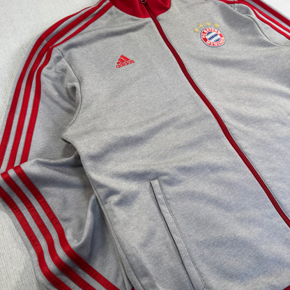 adidas アディダス FCバイエルン トラックジャケット グレー 赤 XL ad-u-2505-055