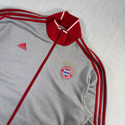 adidas アディダス FCバイエルン トラックジャケット グレー 赤 XL ad-u-2505-055