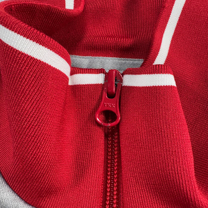 adidas アディダス FCバイエルン トラックジャケット グレー 赤 XL ad-u-2505-055