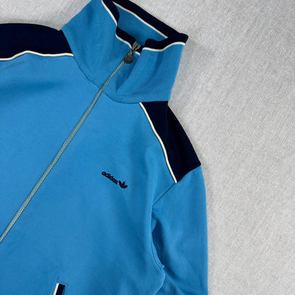 70s アディダス adidas トラックジャケット 水色 L 西ドイツ製 ad-u-2505-053
