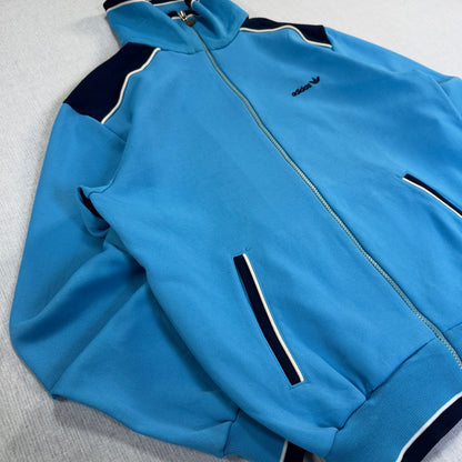 70s アディダス adidas トラックジャケット 水色 L 西ドイツ製 ad-u-2505-053