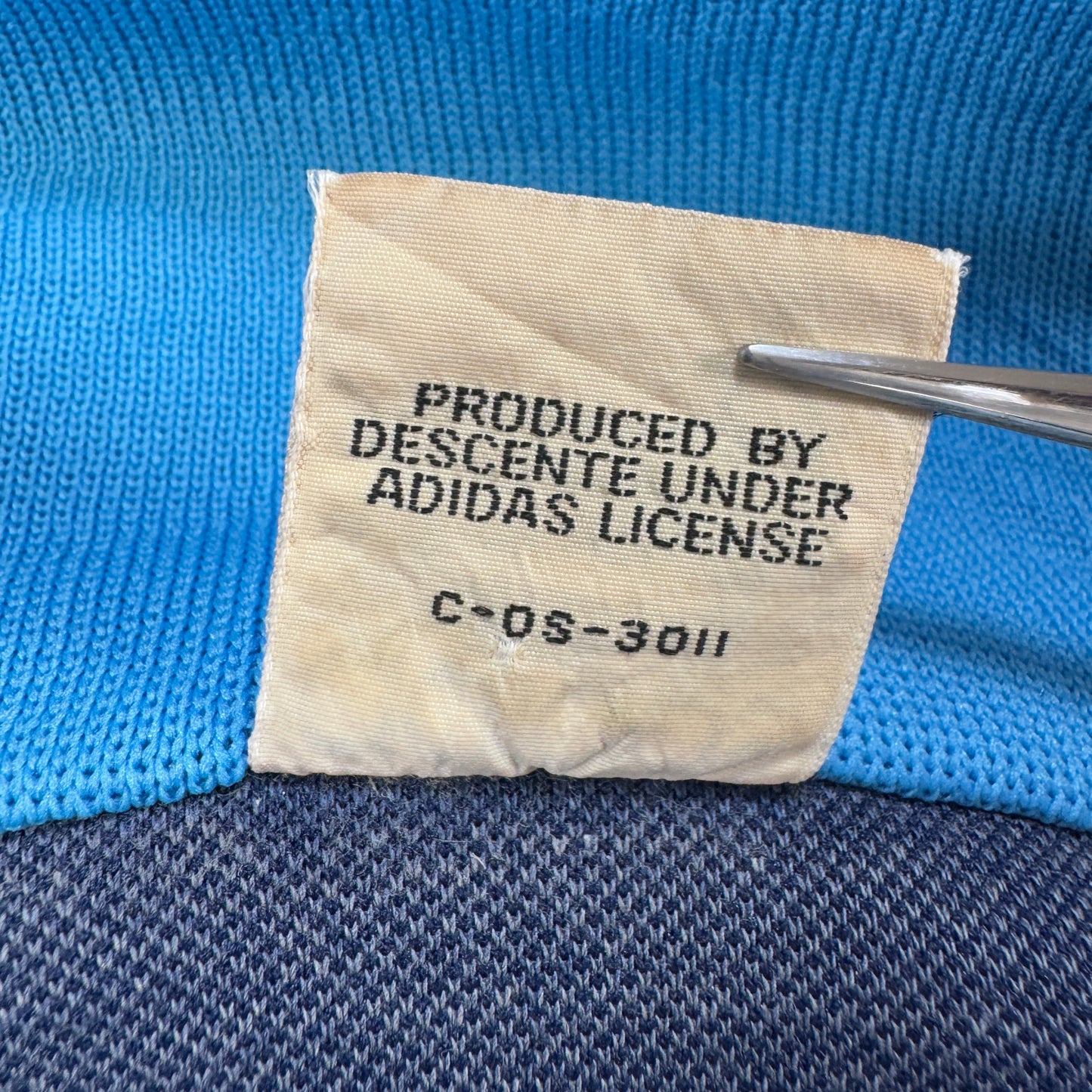 70s アディダス adidas トラックジャケット 水色 L 西ドイツ製 ad-u-2505-053