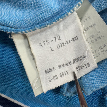 70s アディダス adidas トラックジャケット 水色 L 西ドイツ製 ad-u-2505-053