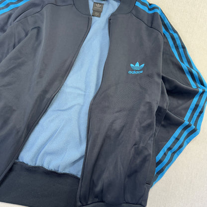 00s アディダス adidas  ATP トラックジャケット 黒 水色 M ad-u-2505-052