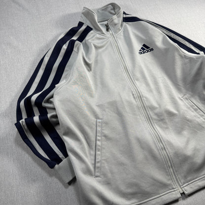 90s アディダス adidas トラックジャケット パフォーマンスロゴ グレー L ad-u-2505-050