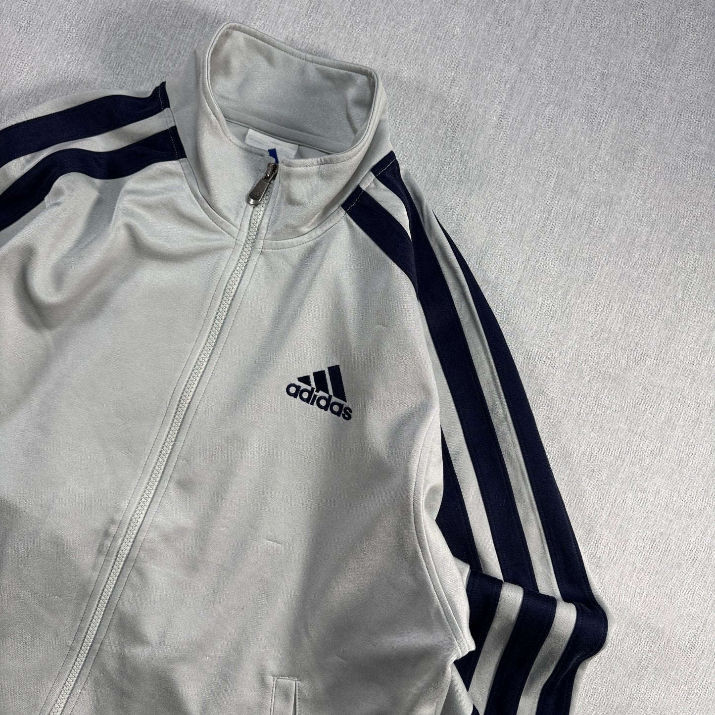 90s アディダス adidas トラックジャケット パフォーマンスロゴ グレー L ad-u-2505-050