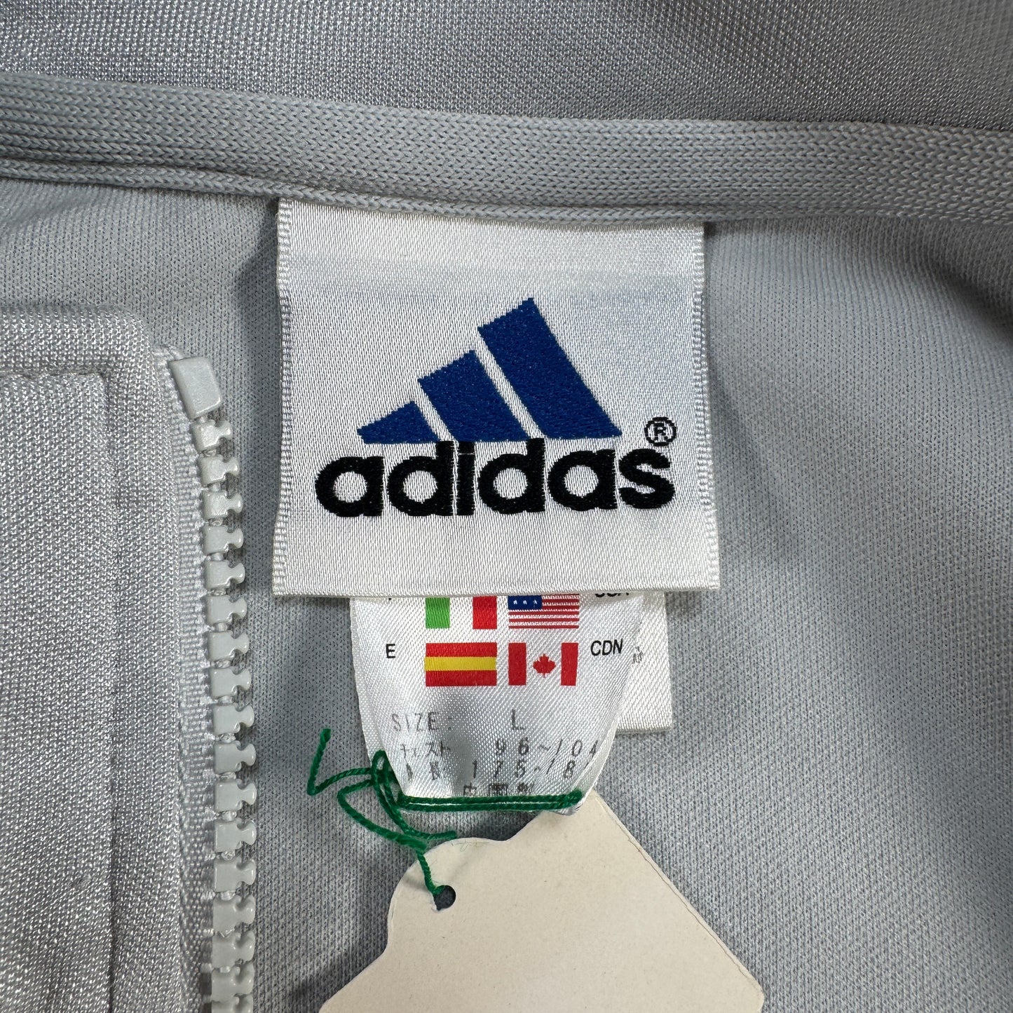 90s アディダス adidas トラックジャケット パフォーマンスロゴ グレー L ad-u-2505-050