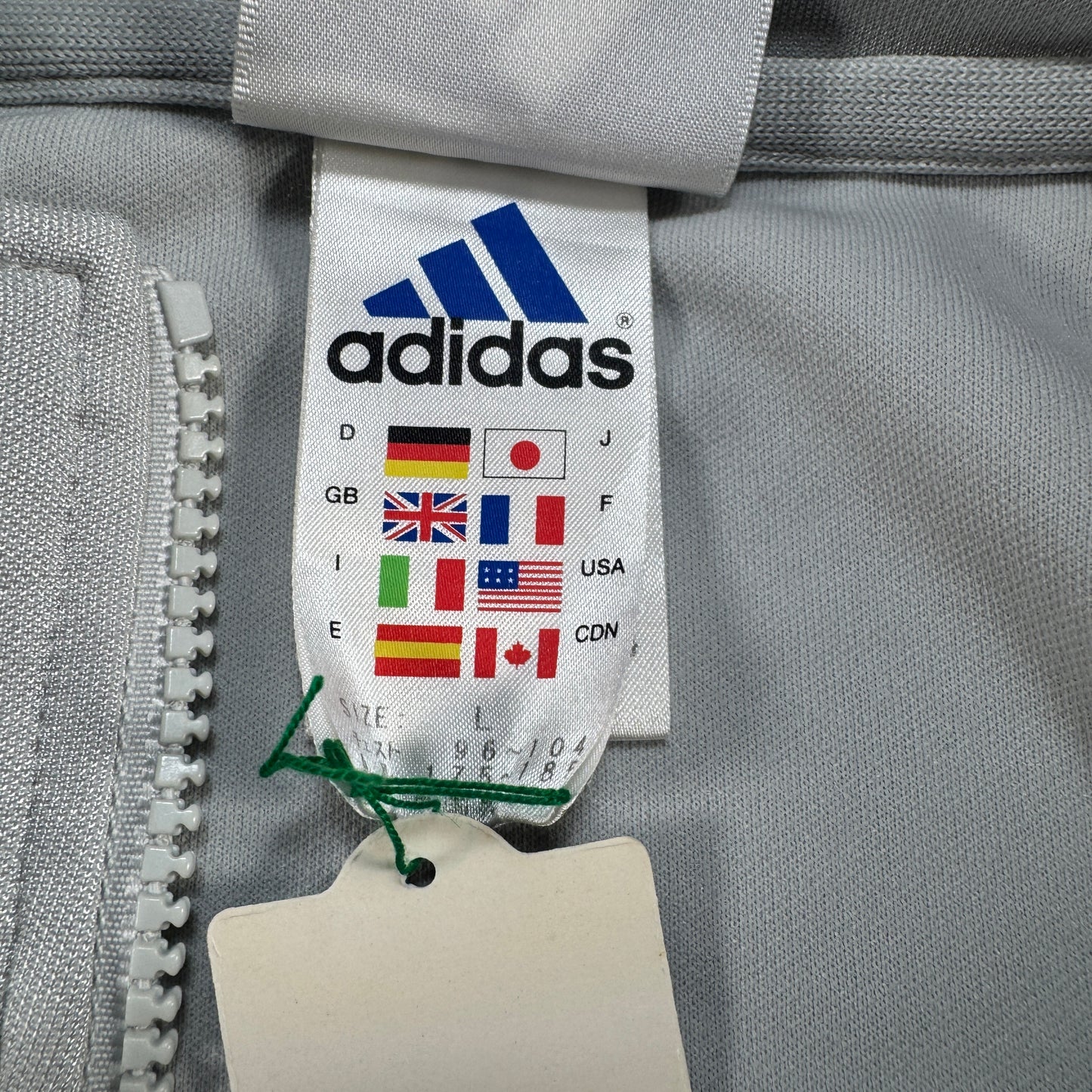 90s アディダス adidas トラックジャケット パフォーマンスロゴ グレー L ad-u-2505-050