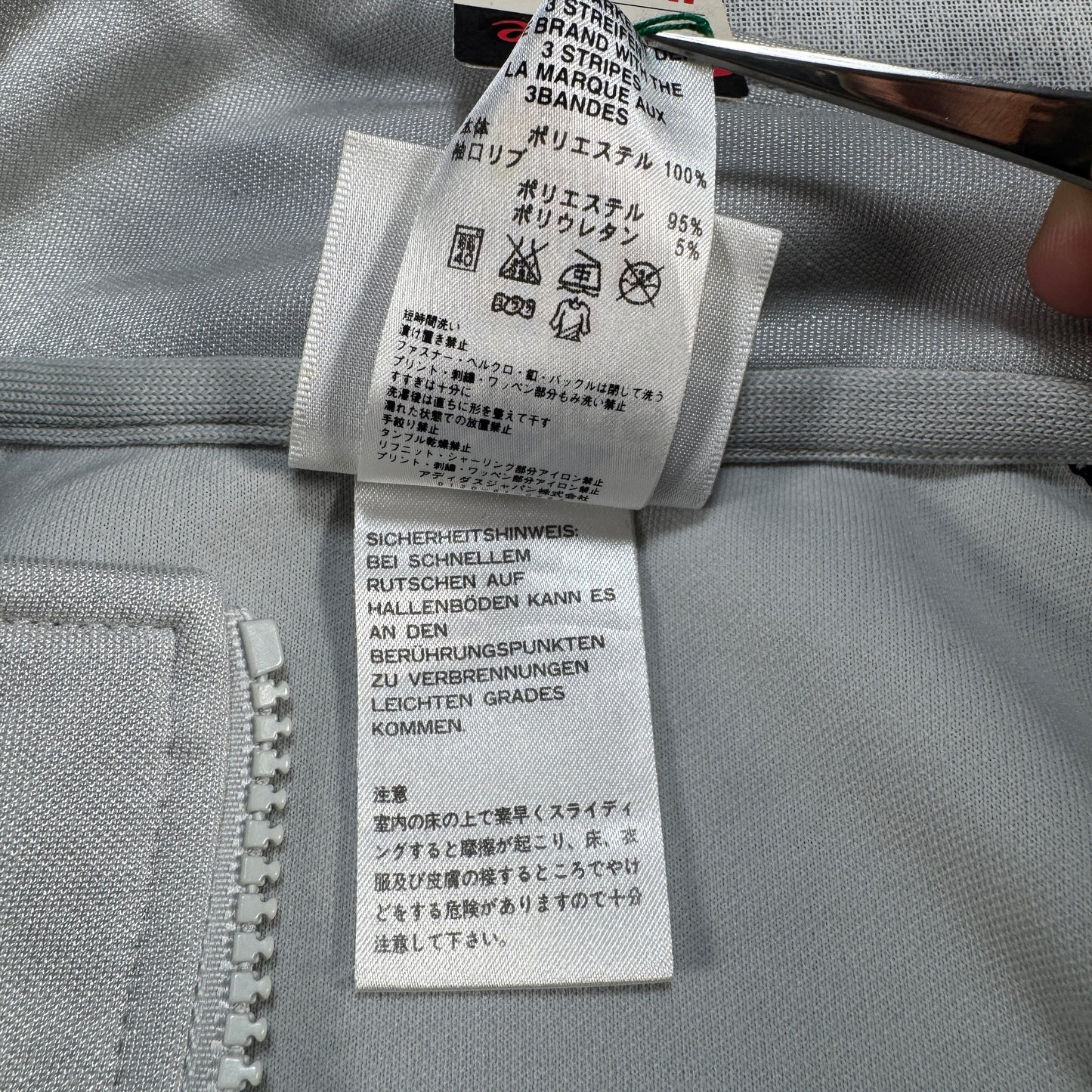 90s アディダス adidas トラックジャケット パフォーマンスロゴ グレー L ad-u-2505-050