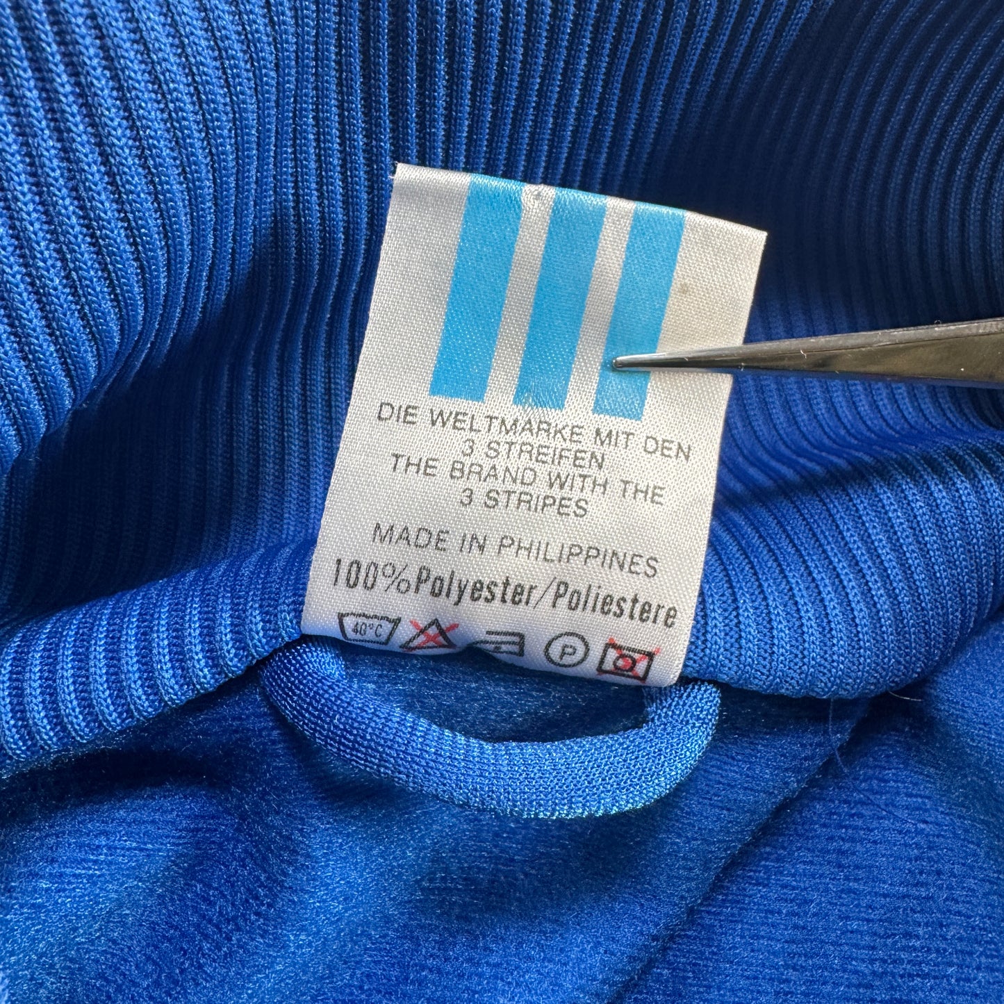 90s アディダス adidas トラックジャケット 青 ジャージ ad-u-2505-048