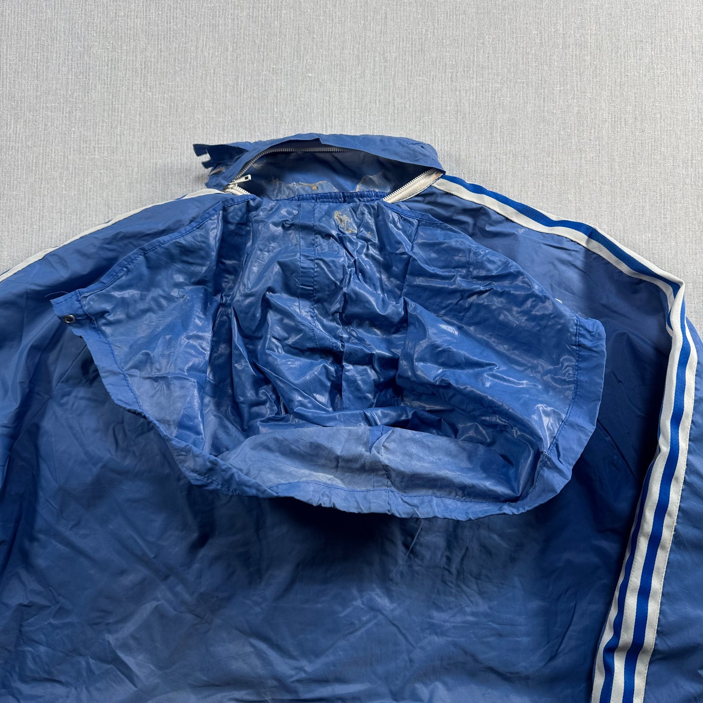 70s 80s アディダス adidas ナイロンジャケット ブルー VENTEX ad-u-2505-046