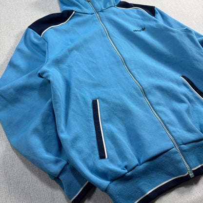 70s アディダス adidas トラックジャケット 水色 L 西ドイツ製 ad-u-2505-045