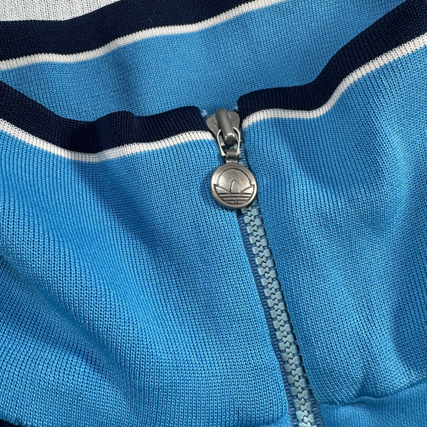 70s アディダス adidas トラックジャケット 水色 L 西ドイツ製 ad-u-2505-045