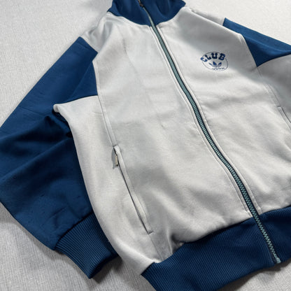 80s アディダス トラックジャケット club adidas デサント製 グレー ネイビー ad-u-2505-044