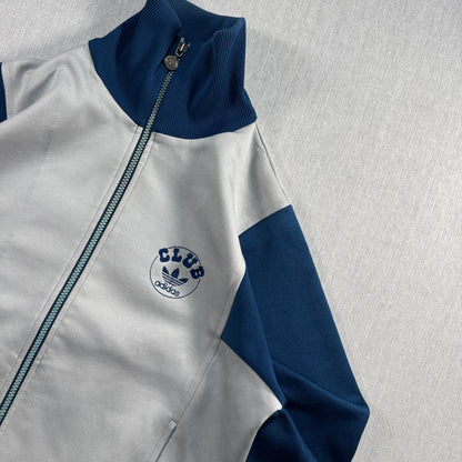 80s アディダス トラックジャケット club adidas デサント製 グレー ネイビー ad-u-2505-044