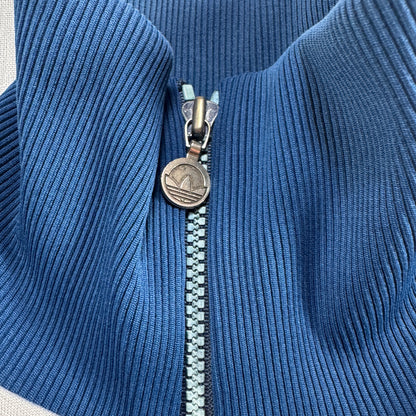 80s アディダス トラックジャケット club adidas デサント製 グレー ネイビー ad-u-2505-044