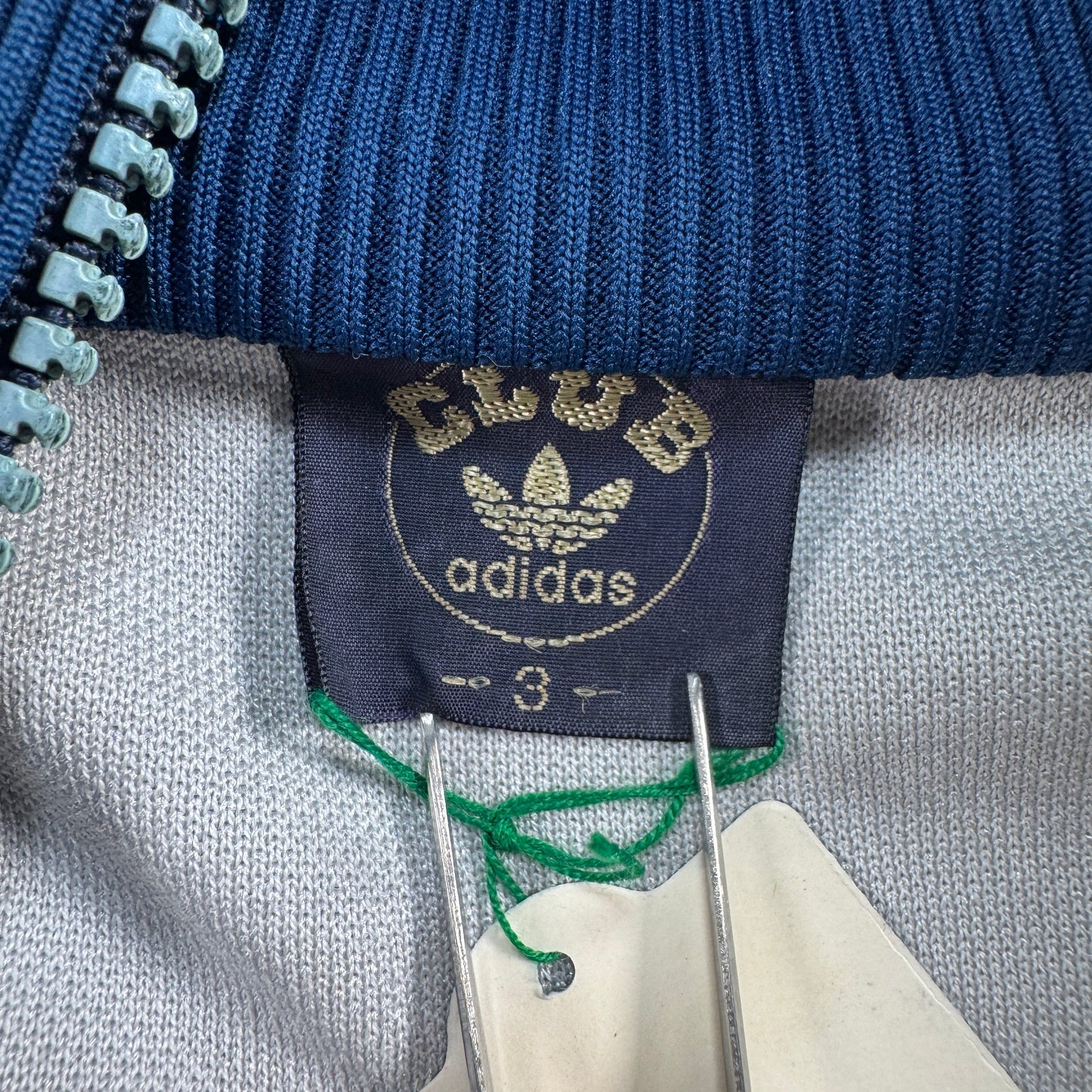 80s アディダス トラックジャケット club adidas デサント製 グレー ネイビー ad-u-2505-044