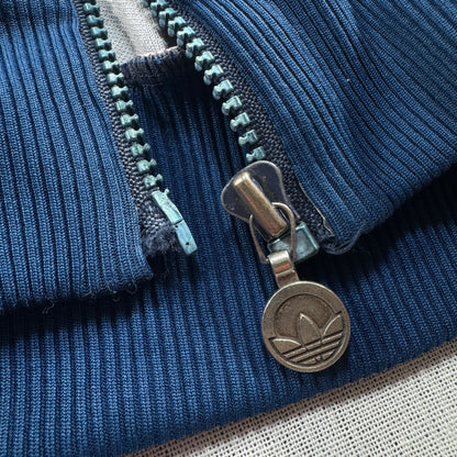 80s アディダス トラックジャケット club adidas デサント製 グレー ネイビー ad-u-2505-044