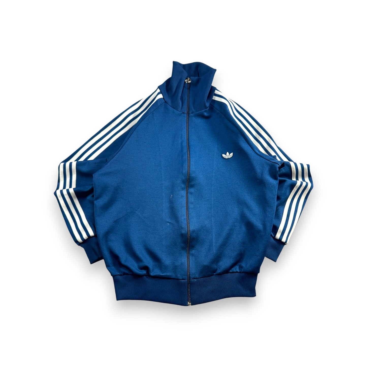 80s アディダス adidas トラックジャケット ネイビー 4号 ビンテージ ジャージ デサント製 ad-u-2505-042