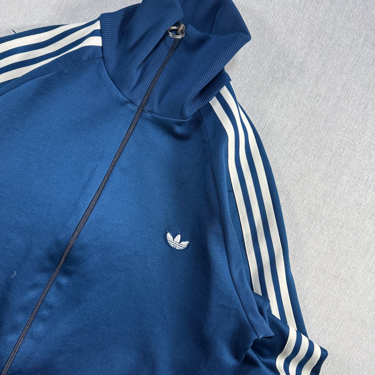 80s アディダス adidas トラックジャケット ネイビー 4号 ビンテージ ジャージ デサント製 ad-u-2505-042