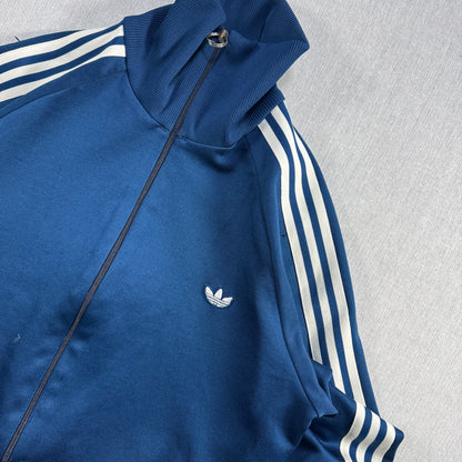 80s アディダス adidas トラックジャケット ネイビー 4号 ビンテージ ジャージ デサント製 ad-u-2505-042