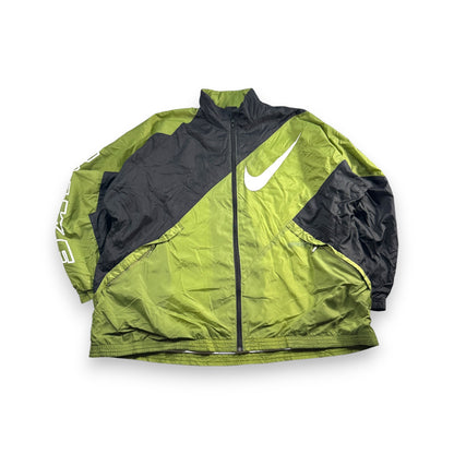 90s ナイキ NIKE ナイロンジャケット 銀タグ グリーン 大きめ ja-u-2505-048