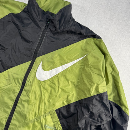 90s ナイキ NIKE ナイロンジャケット 銀タグ グリーン 大きめ ja-u-2505-048