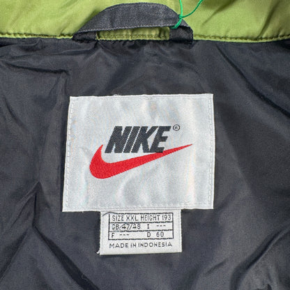 90s ナイキ NIKE ナイロンジャケット 銀タグ グリーン 大きめ ja-u-2505-048