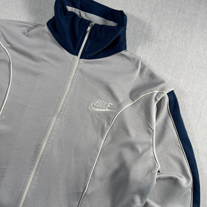 70s ナイキ NIKE トラックジャケット オレンジタグ グレー M ja-u-2505-046