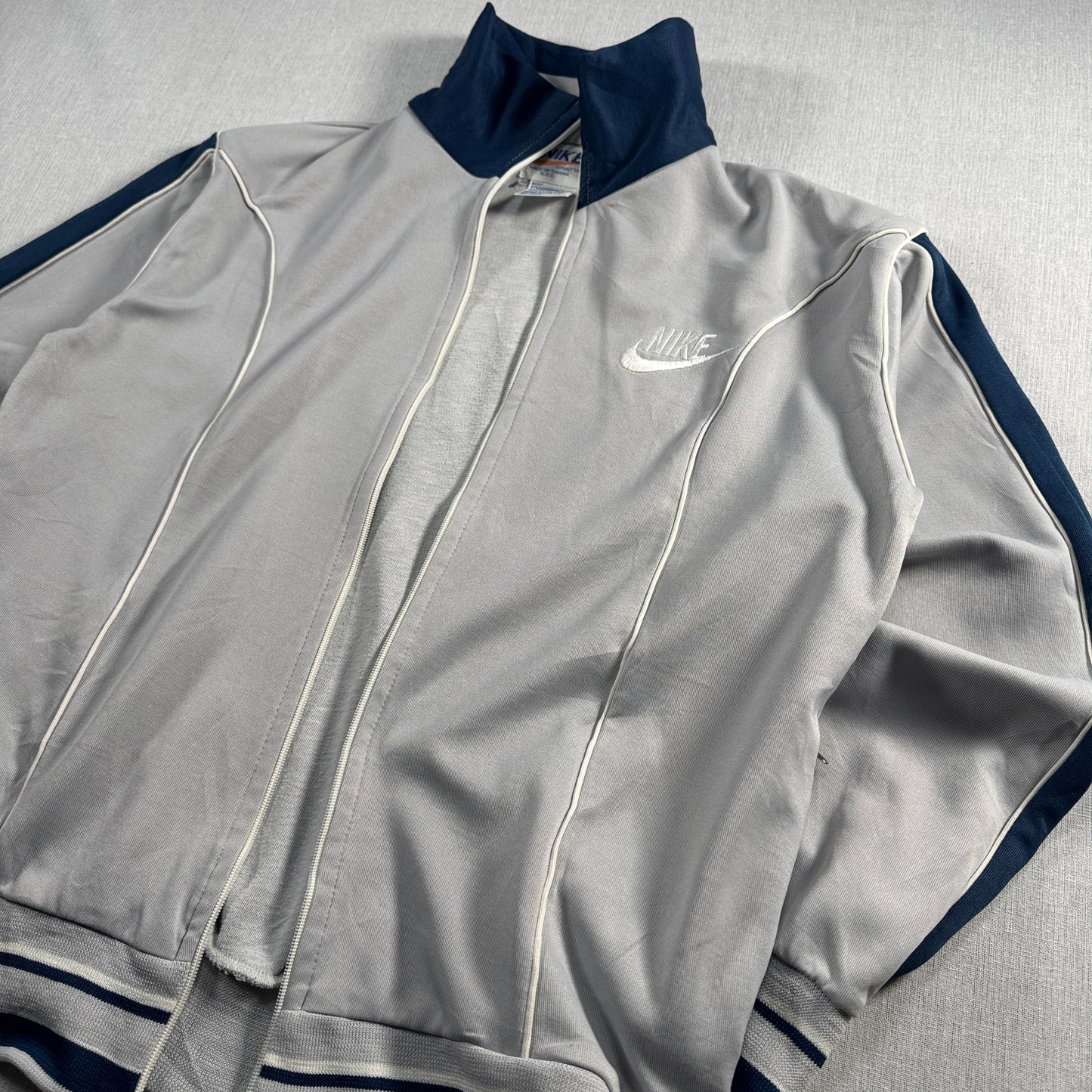 70s ナイキ NIKE トラックジャケット オレンジタグ グレー M ja-u-2505-046