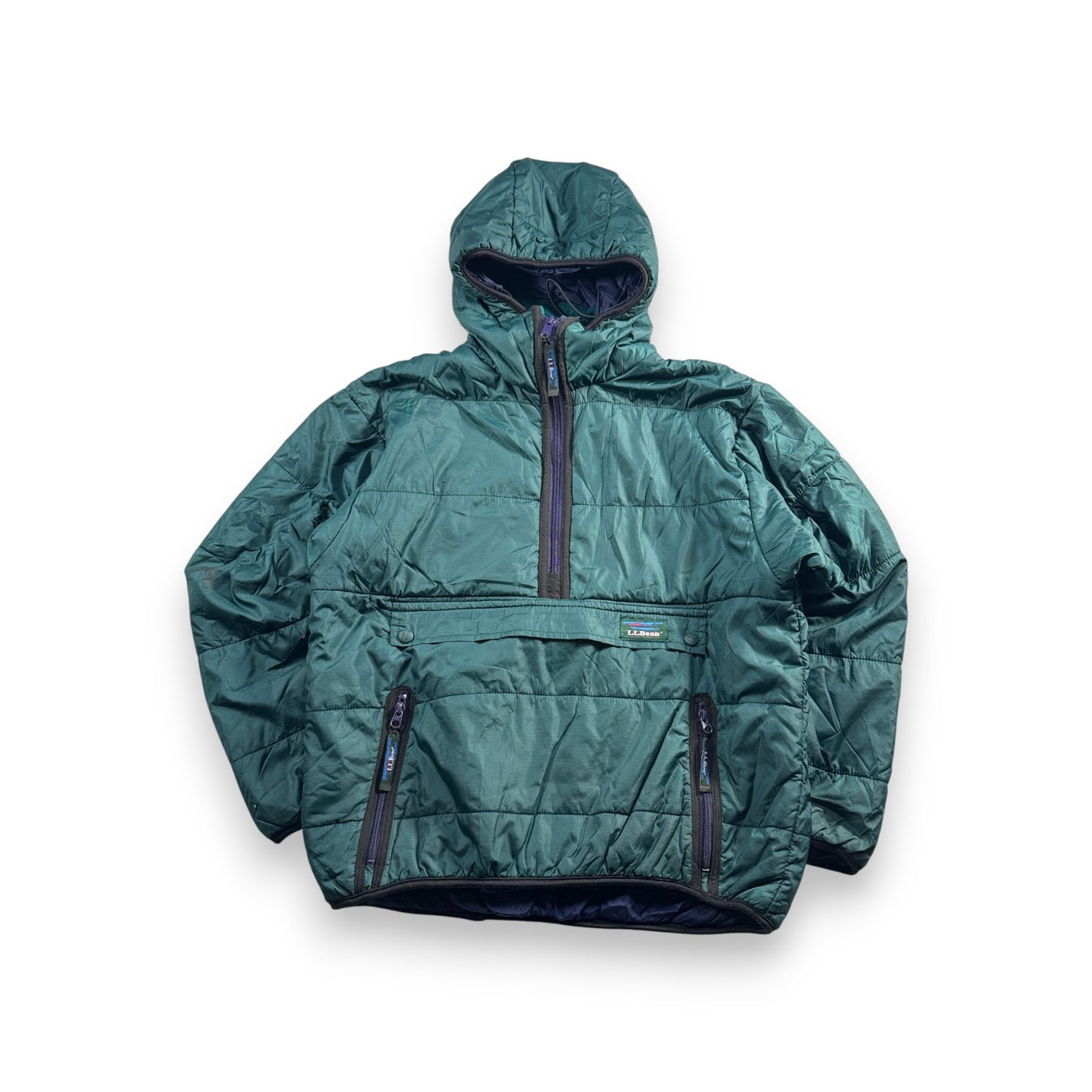 80s L.L.BEAN アノラック グリーン プリマロフト エルエルビーン llbean M ja-u-2505-047