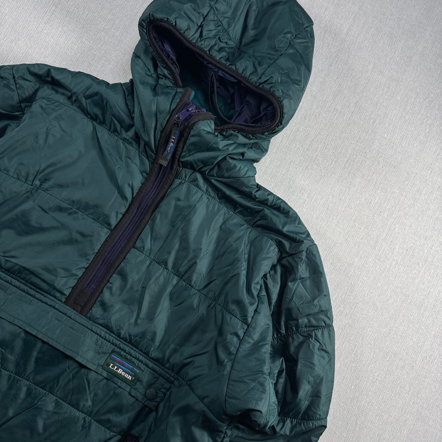 80s L.L.BEAN アノラック グリーン プリマロフト エルエルビーン llbean M ja-u-2505-047