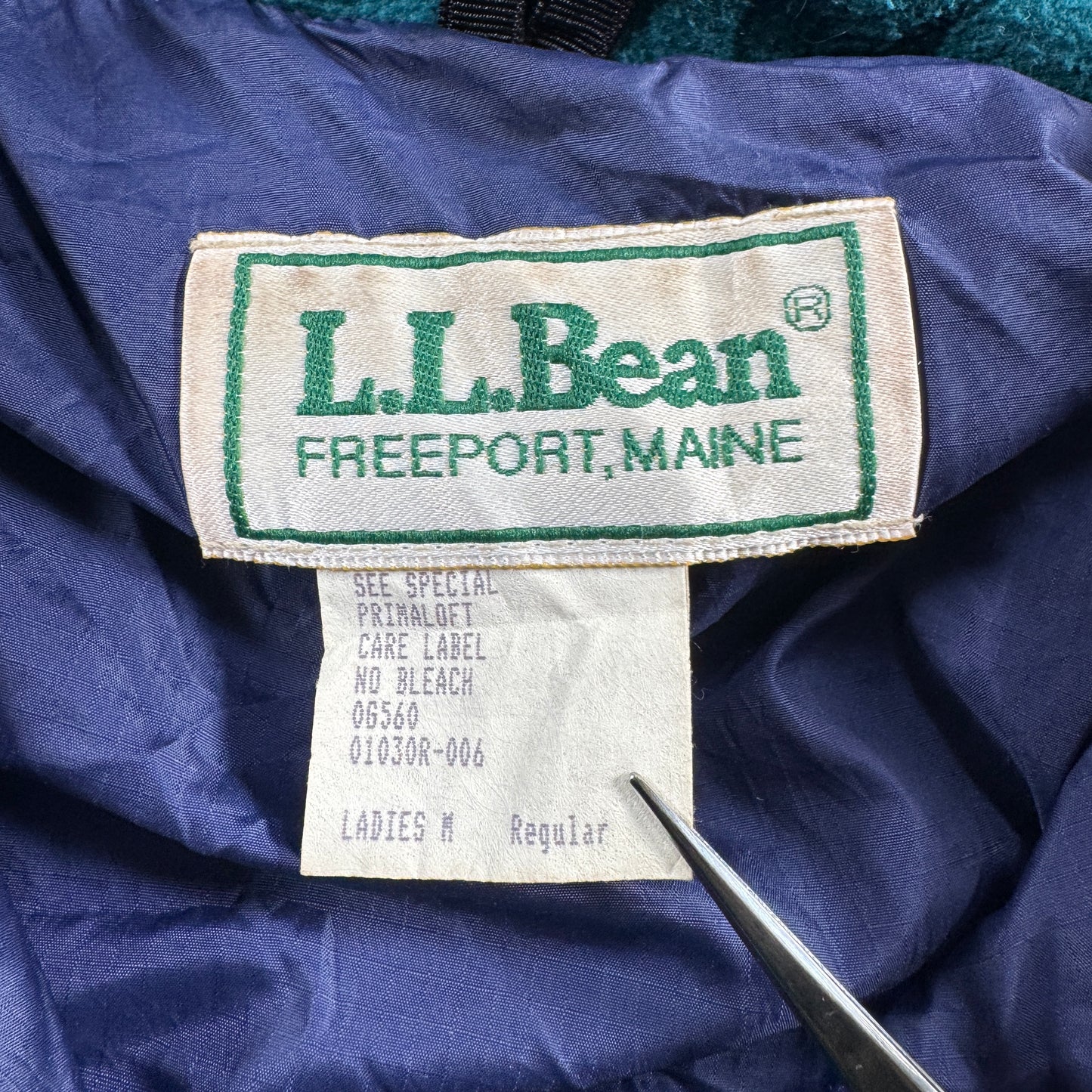 80s L.L.BEAN アノラック グリーン プリマロフト エルエルビーン llbean M ja-u-2505-047