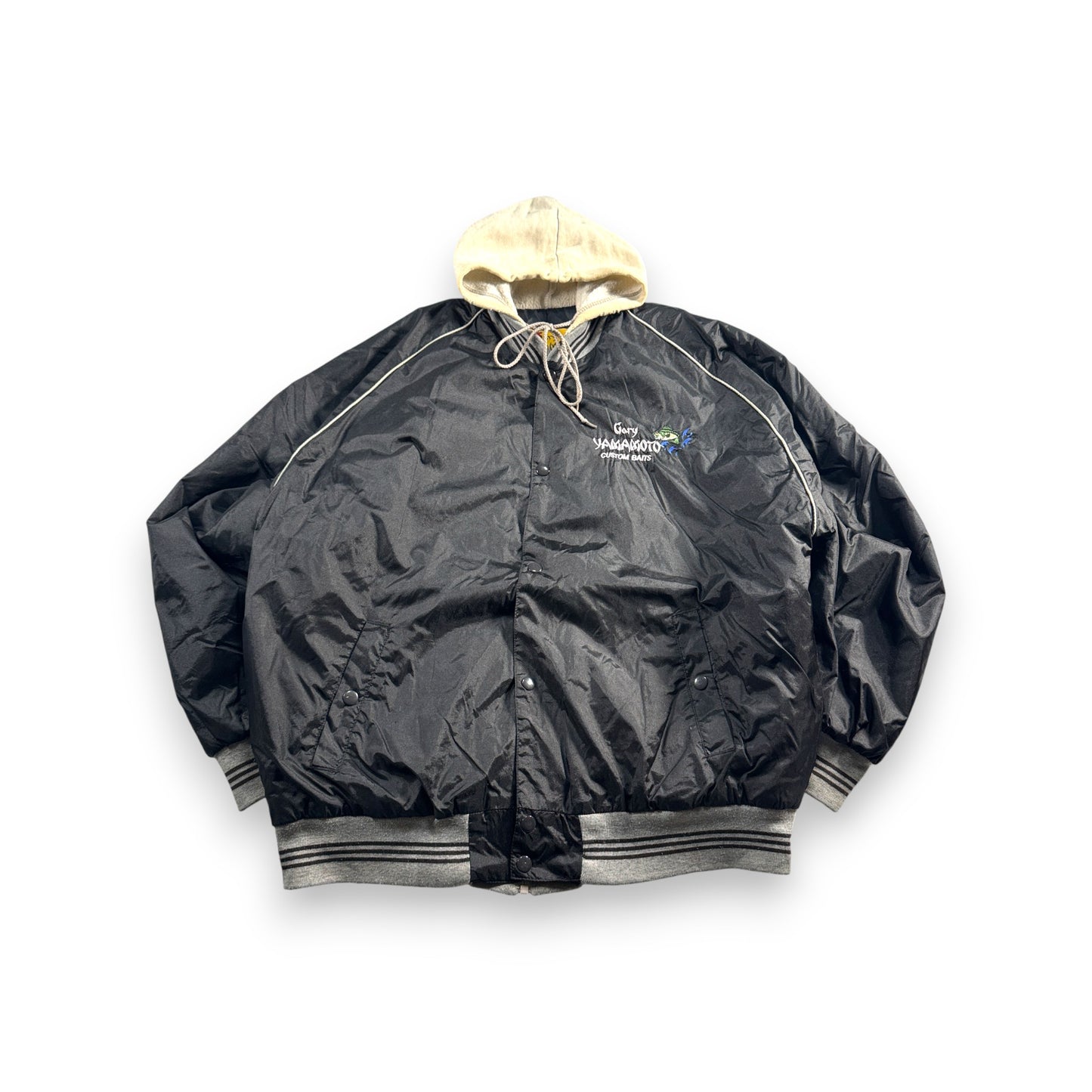 90s ゲーリーヤマモト ジャケット ブルゾン フード付き 黒 ja-u-2505-045