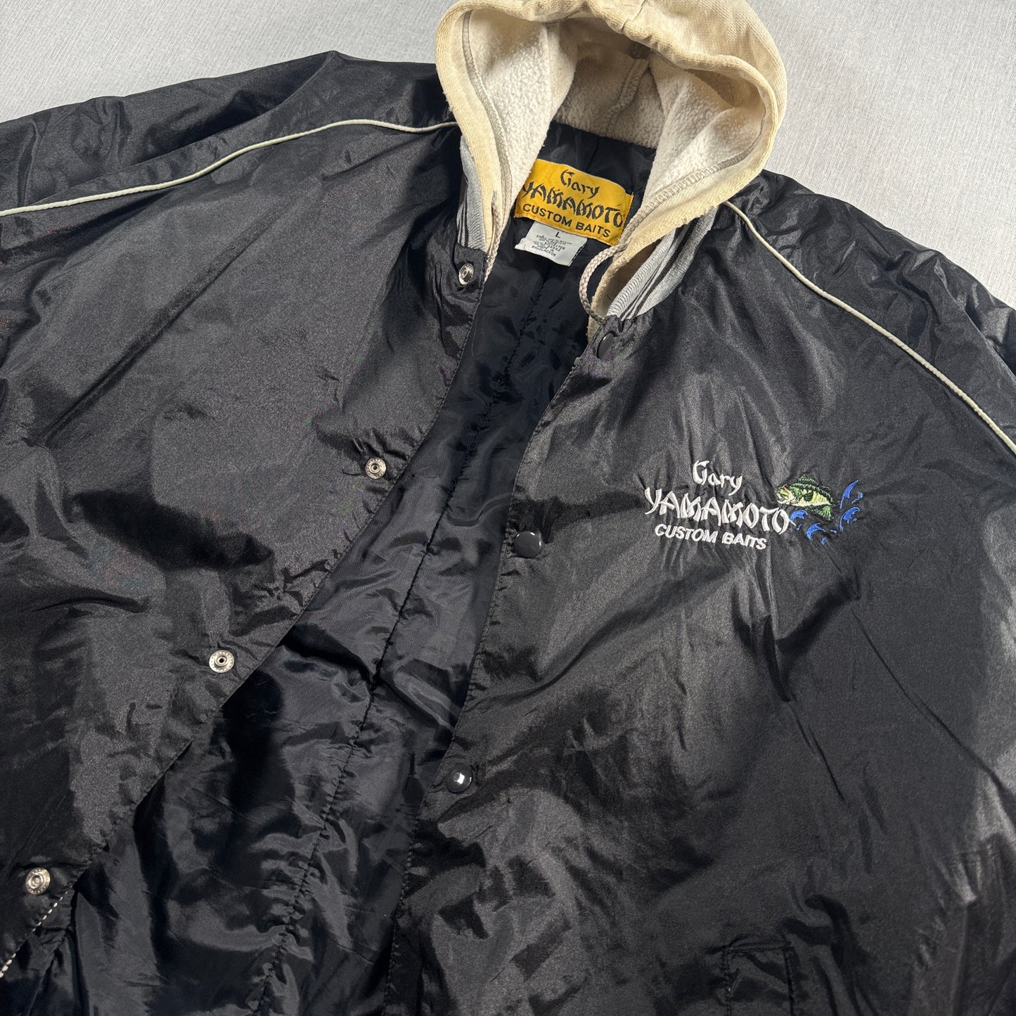 90s ゲーリーヤマモト ジャケット ブルゾン フード付き 黒 ja-u-2505-045