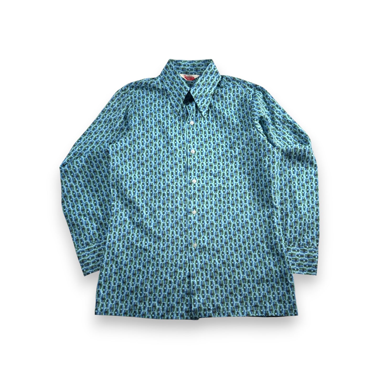 70s リーバイス パテナラ Panatela levi's 青 長袖シャツ ドレスシャツ ja-u-2505-038