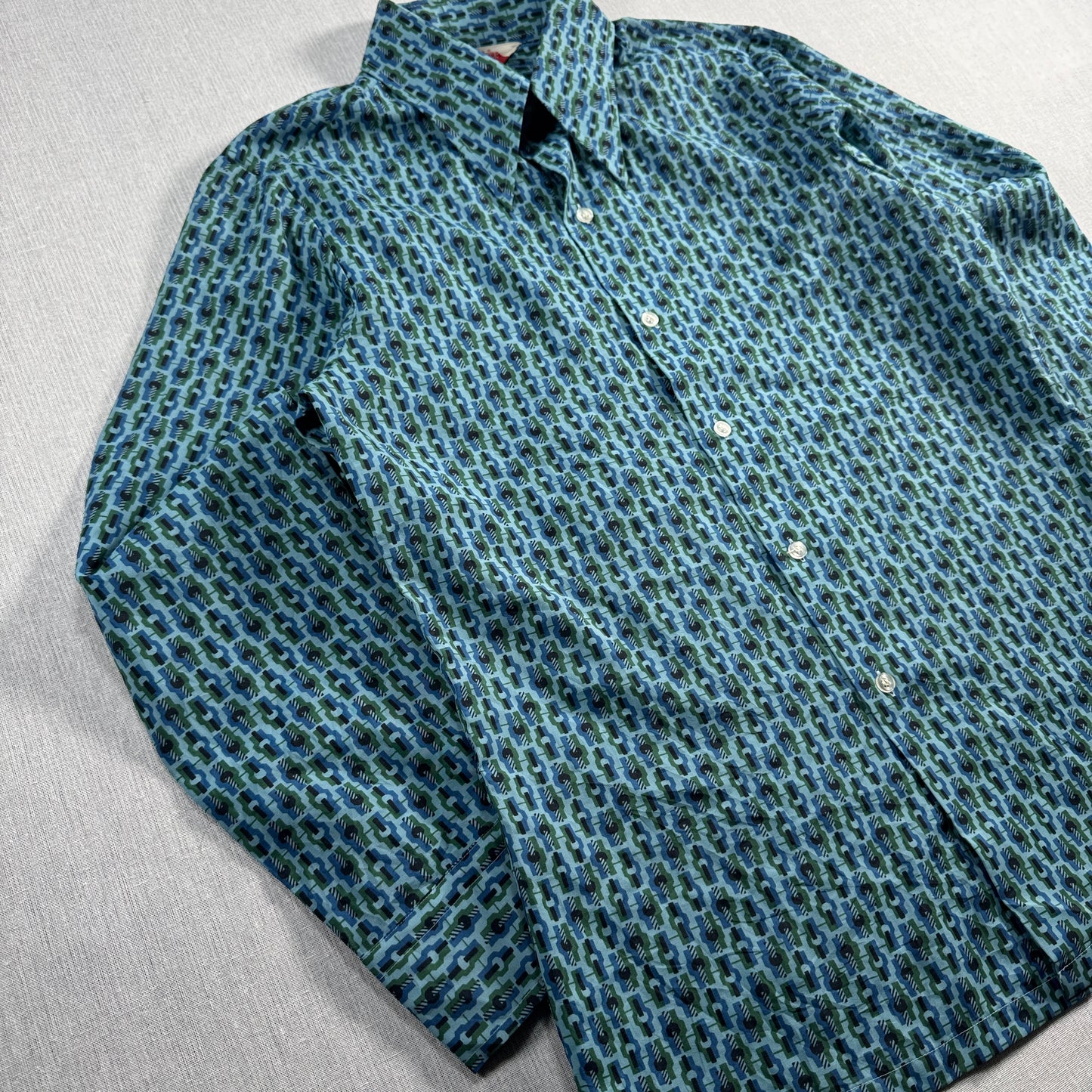 70s リーバイス パテナラ Panatela levi's 青 長袖シャツ ドレスシャツ ja-u-2505-038