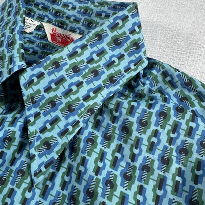 70s リーバイス パテナラ Panatela levi's 青 長袖シャツ ドレスシャツ ja-u-2505-038