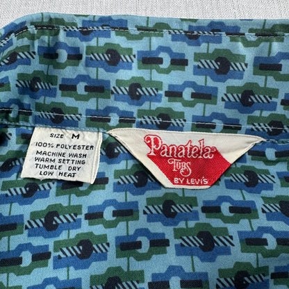 70s リーバイス パテナラ Panatela levi's 青 長袖シャツ ドレスシャツ ja-u-2505-038