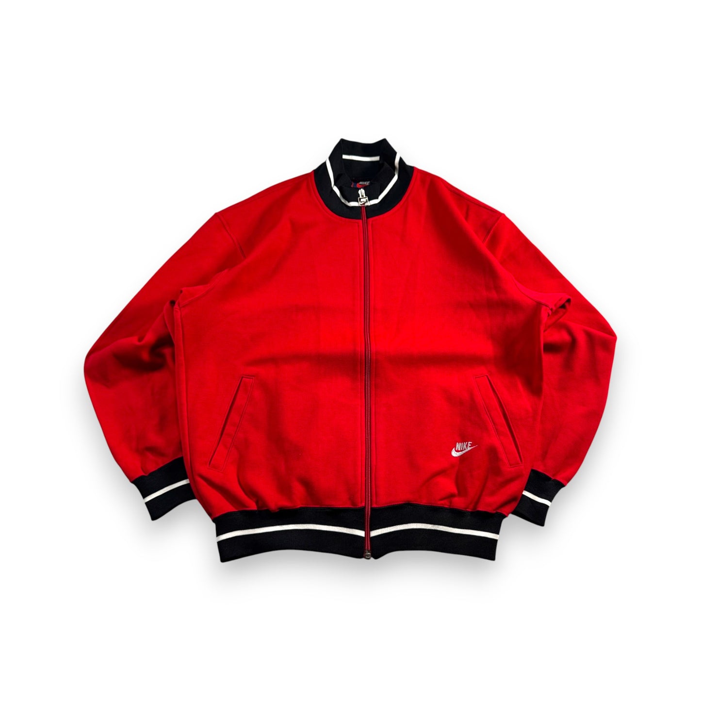 80s ナイキ NIKE トラックジャケット 赤 日本製 紺タグ L ja-u-2505-030