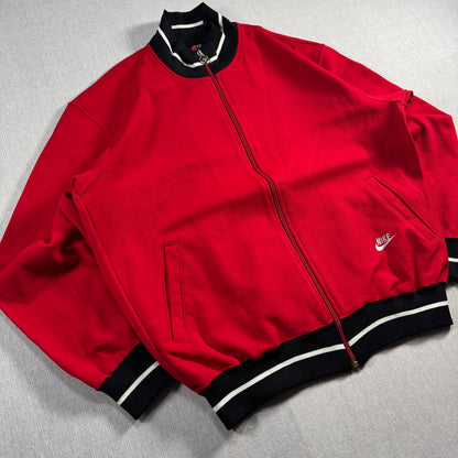 80s ナイキ NIKE トラックジャケット 赤 日本製 紺タグ L ja-u-2505-030