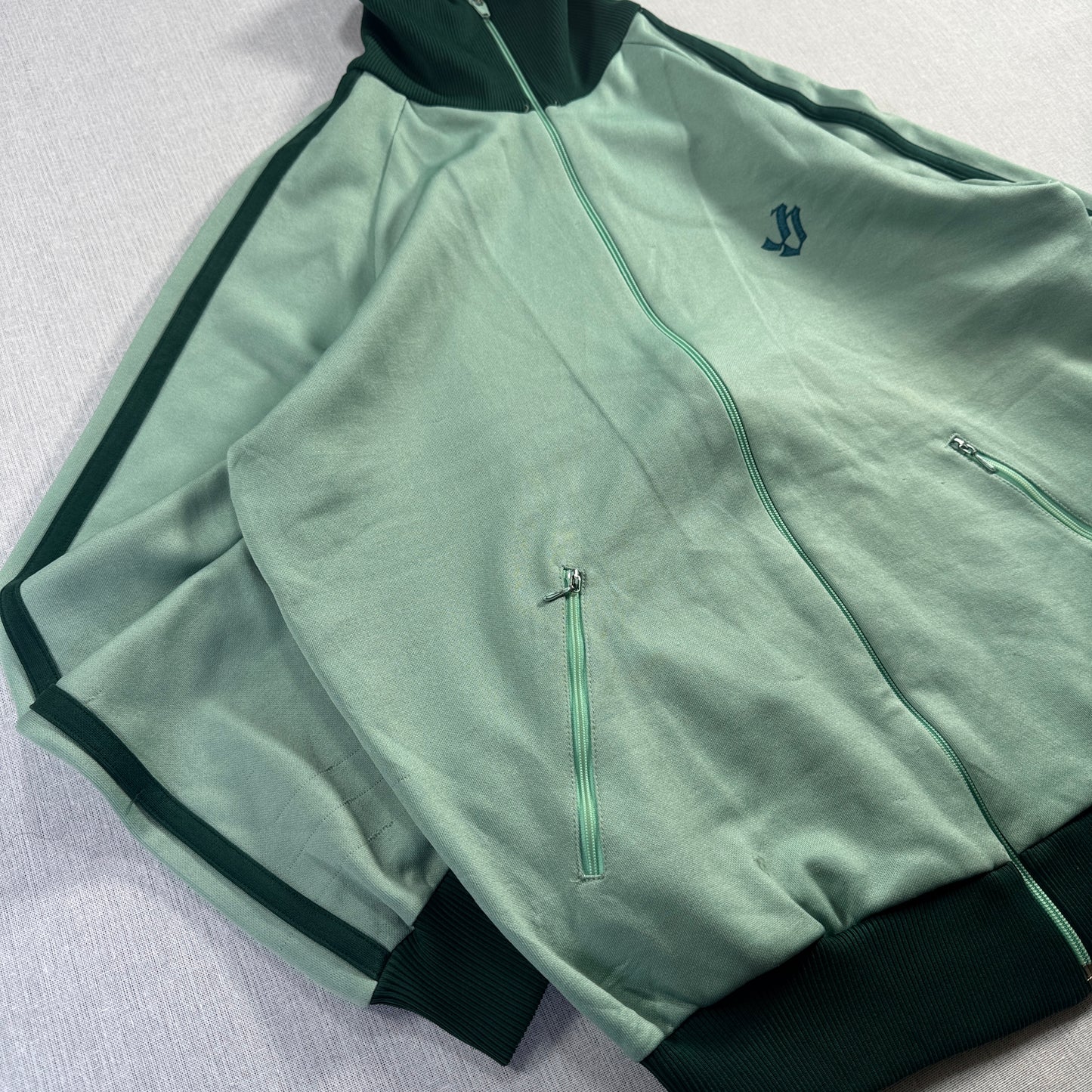 80s 90s デサント トラックジャケット チョコミント Lサイズ ja-u-2505-023