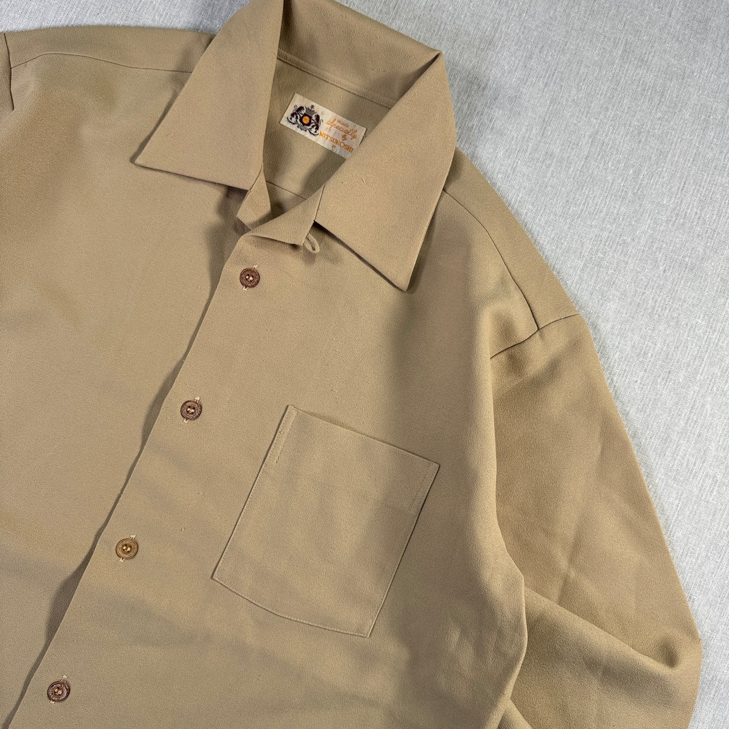 長袖シャツ ジャパンビンテージ MITSUKOSHI 三越 ベージュ ja-u-2505-018