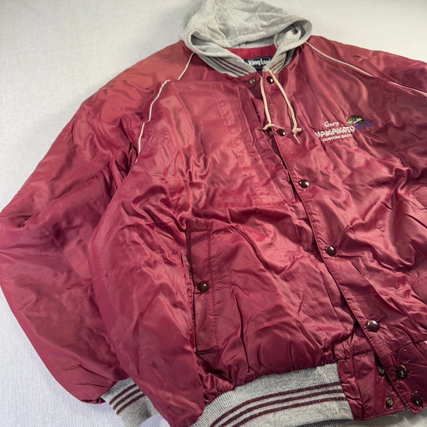 90s ゲーリーヤマモト ジャケット USA製 フード付き 赤 ja-u-2505-011